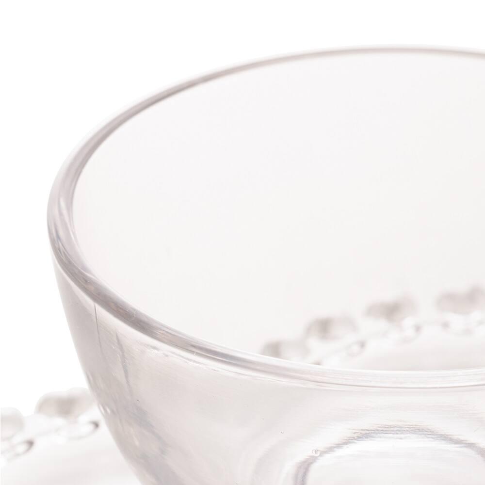 Xícara de Chá de Cristal com Pires Lyor Coração - 170ml - 4