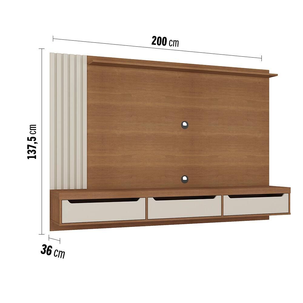 Painel Presence Artely com 1 prateleira para TVs de até 75 polegadas - 7