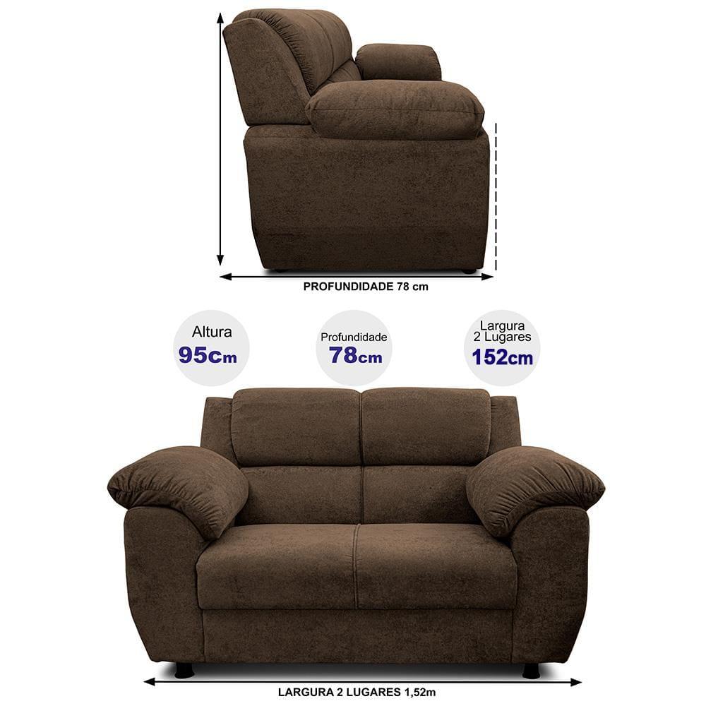 Sofá 2 Lugares Cama inBox Paris com 152cm de Largura e Revestido em Bouclé - 6