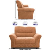 Sofá 2 Lugares Cama inBox Mourato com 140cm de Largura e Revestido em Bouclé - 6