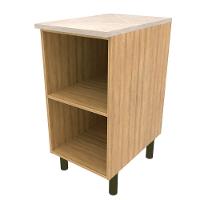 Balcão Bartira Cristal em MDP com 1 Porta, 40cm de Largura - Lâmina de Mel/Azul Royal - 2