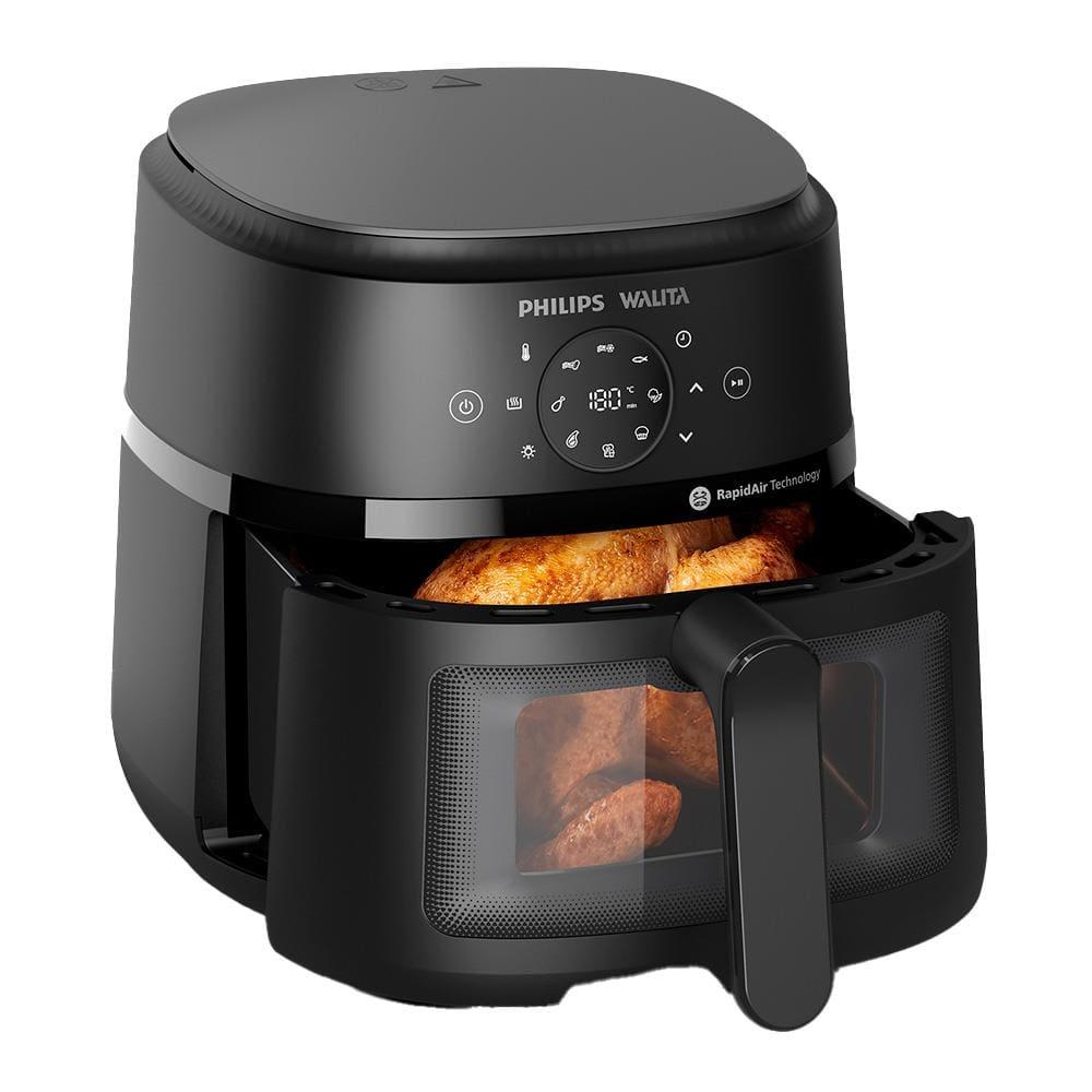 Fritadeira Elétrica Air Fryer Philips Walita 6,2L Série 2000 XL Digital NA230 Sem Óleo 1700W Preta - 1