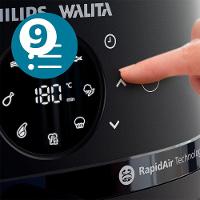 Fritadeira Elétrica Air Fryer Philips Walita 6,2L Série 2000 XL Digital NA230 Sem Óleo 1700W Preta - 9