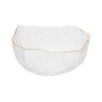 Bowl de Cristal Wolff Taj Martelado com Borda Dourada – 8x17cm (AxP) - 1