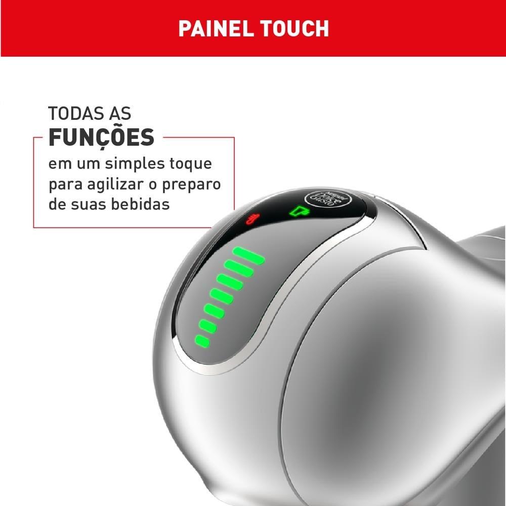Máquina de Café Arno Nescafé Dolce Gusto Genio S Touch DGS4 Multi bebidas, Digital e Automática – Prata - 7