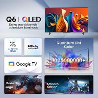 Smart TV 55" UHD 4K QLED Hisense 55Q6N Google TV com HDR10+, Dolby Atmos, Sports Mode, Game Mode Plus e Compatível com Alexa - 3