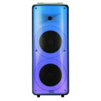 Caixa de Som Amplificada Amvox Party Vox Prime Bivolt com Bluetooth, Alça, 2 woofers de 10", 1 tweeter de 3" e Display de LED 2000W - Preta