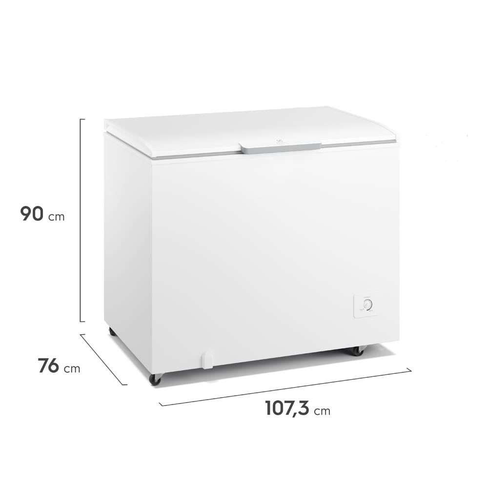 Freezer Horizontal Electrolux HI330 com Tecnologia Inverter, Pés com Rodízio, Gás Refrigerante R600a e Degelo Manual Branco - 314 litros - 7