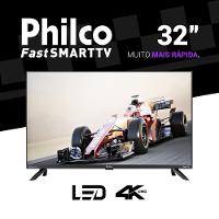 Smart TV 32" Philco HD DLED PTV32G7PR2CGB com Sistema Operacional Roku TV, Processador Quad Core, HDMI e Dolby Audio