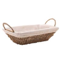 Cesta Retangular em Sisal Wolff com Forro em Tecido e Alça - 13,5x21x36cm (AxLxP) - 2