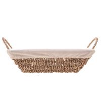 Cesta Retangular em Sisal Wolff com Forro em Tecido e Alça - 13,5x21x36cm (AxLxP) - 3