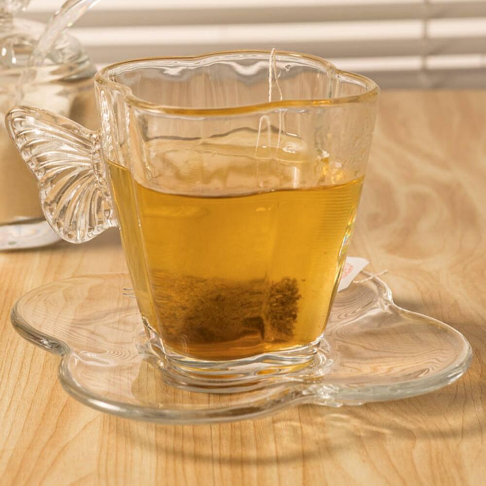 Conjunto com 4 Xícaras e Pires para Chá Wolff Butterfly – 180ml - 4