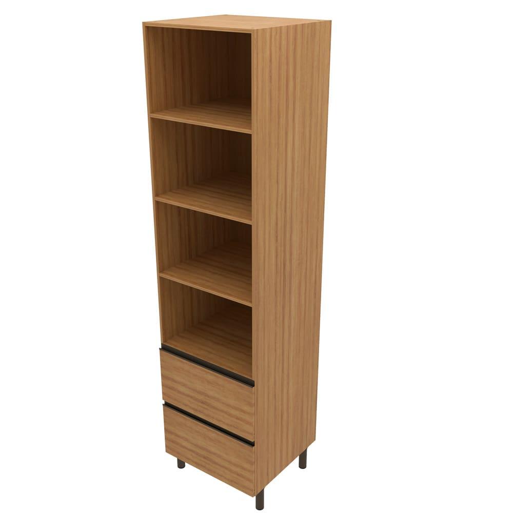 Paneleiro Bartira Cristal com 1 Porta, 2 Gavetões e 4 Prateleiras – 60cm de largura - 5