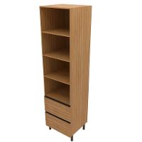 Paneleiro Bartira Cristal com 1 Porta, 2 Gavetões e 4 Prateleiras – 60cm de largura - 5