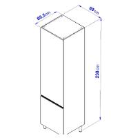 Paneleiro Bartira Cristal com 1 Porta, 2 Gavetões e 4 Prateleiras – 60cm de largura - 6