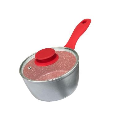 Panela Philco PPH160APR com Tampa de Vidro e Revestimento Antiaderente Redstone 16cm - Cinza e Vermelha