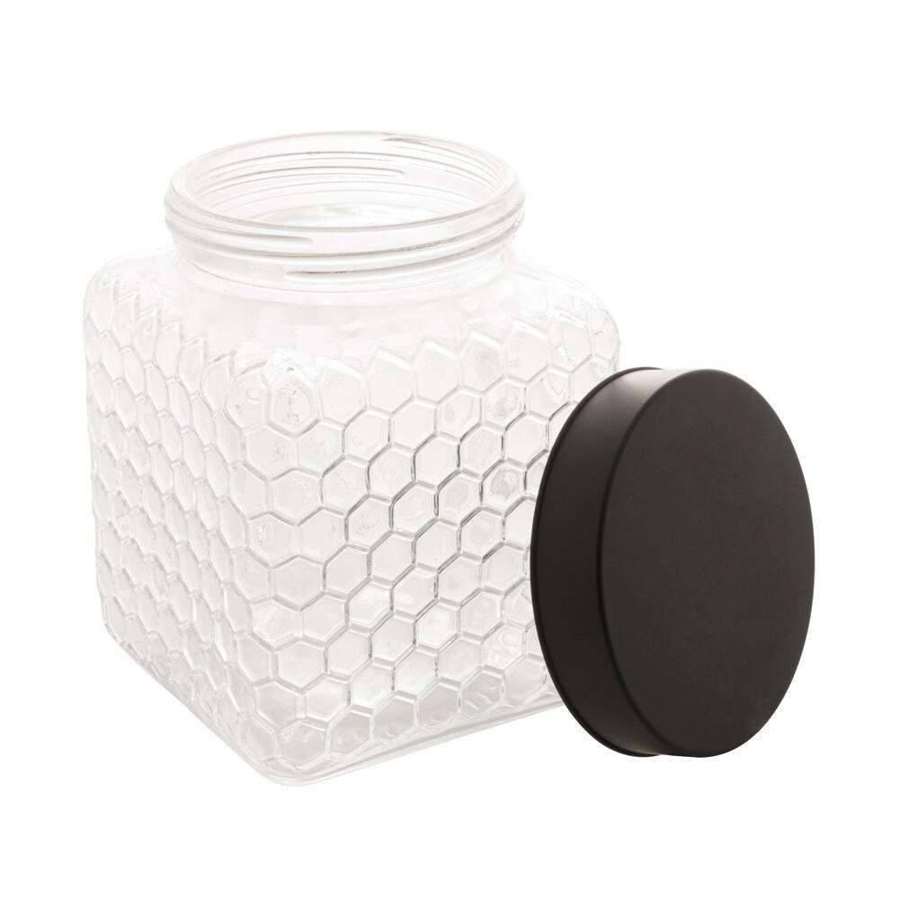 Pote para Mantimentos Wolff Colmeia em Vidro com Tampa - 1,8L - 3