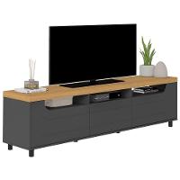 Rack Artely Mercury com 2 Portas e 1 Gaveta, 200 cm de Largura, Ideal para TV de até 75" - 2