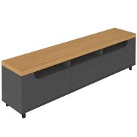 Rack Artely Mercury com 2 Portas e 1 Gaveta, 200 cm de Largura, Ideal para TV de até 75" - 5