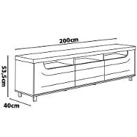 Rack Artely Mercury com 2 Portas e 1 Gaveta, 200 cm de Largura, Ideal para TV de até 75" - 9