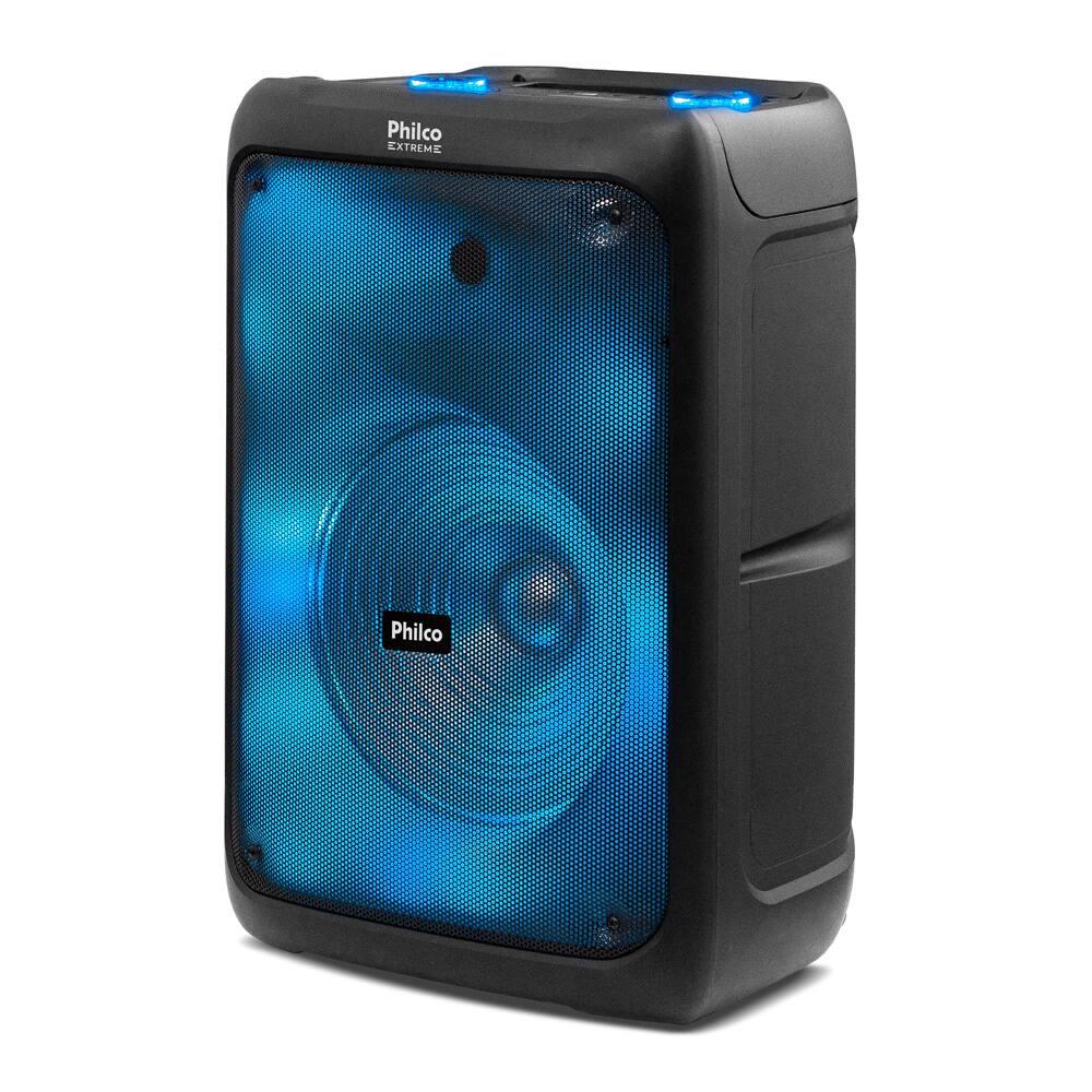 Caixa de Som Philco PCX5200 com Bluetooth, Radio FM, 4.400 mAh, Display Digital e Iluminação LED - 600W - 1