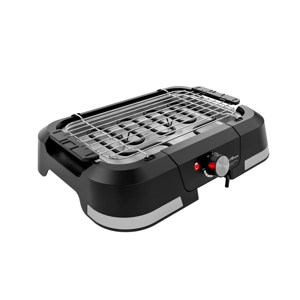 Churrasqueira Elétrica Britânia BCQ10A com Revestimento Antiaderente e Grelha Removível 1500W – Preta - 1