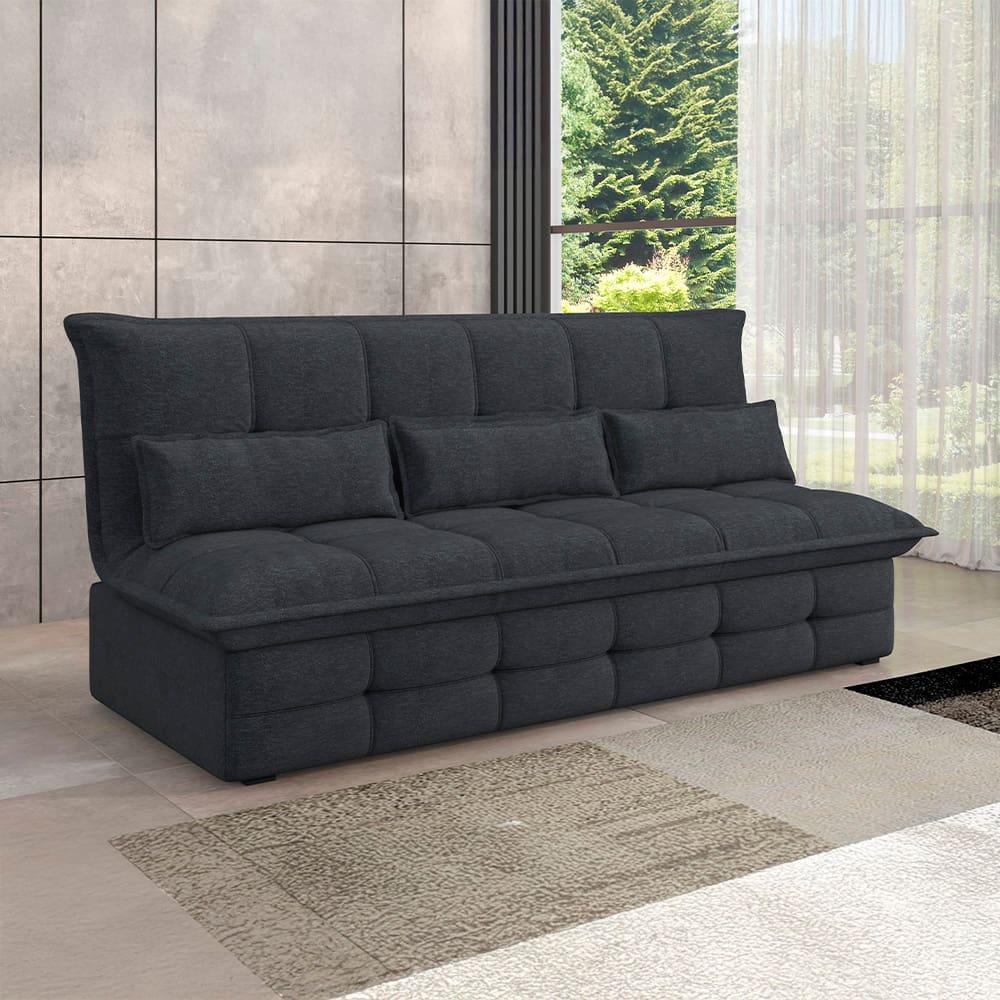 Sofá-Cama 2 Lugares Luizzi Monalisa Revestido em Tecido Boucle - 207cm de Largura - 1