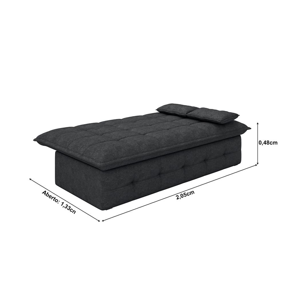 Sofá-Cama 2 Lugares Luizzi Monalisa Revestido em Tecido Boucle - 207cm de Largura - 5
