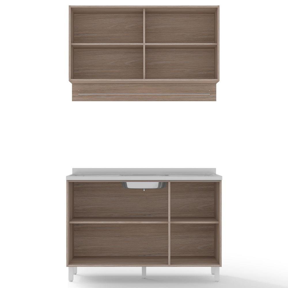 Cozinha Compacta Bartira Amazonita com 5 Portas e 3 Prateleiras - 120,1cm de largura - 3