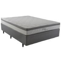 Cama Box Casal Herval Ômega com Pillow Top e Molas Ensacadas 60x138x188cm - Branco/Cinza - 2