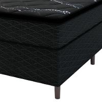 Cama Box de Solteiro Umaflex New Itália Black com Molas Ensacadas, Revestimento em Jacquard e Pillow Top D26 63X88X188cm - Preto - 6