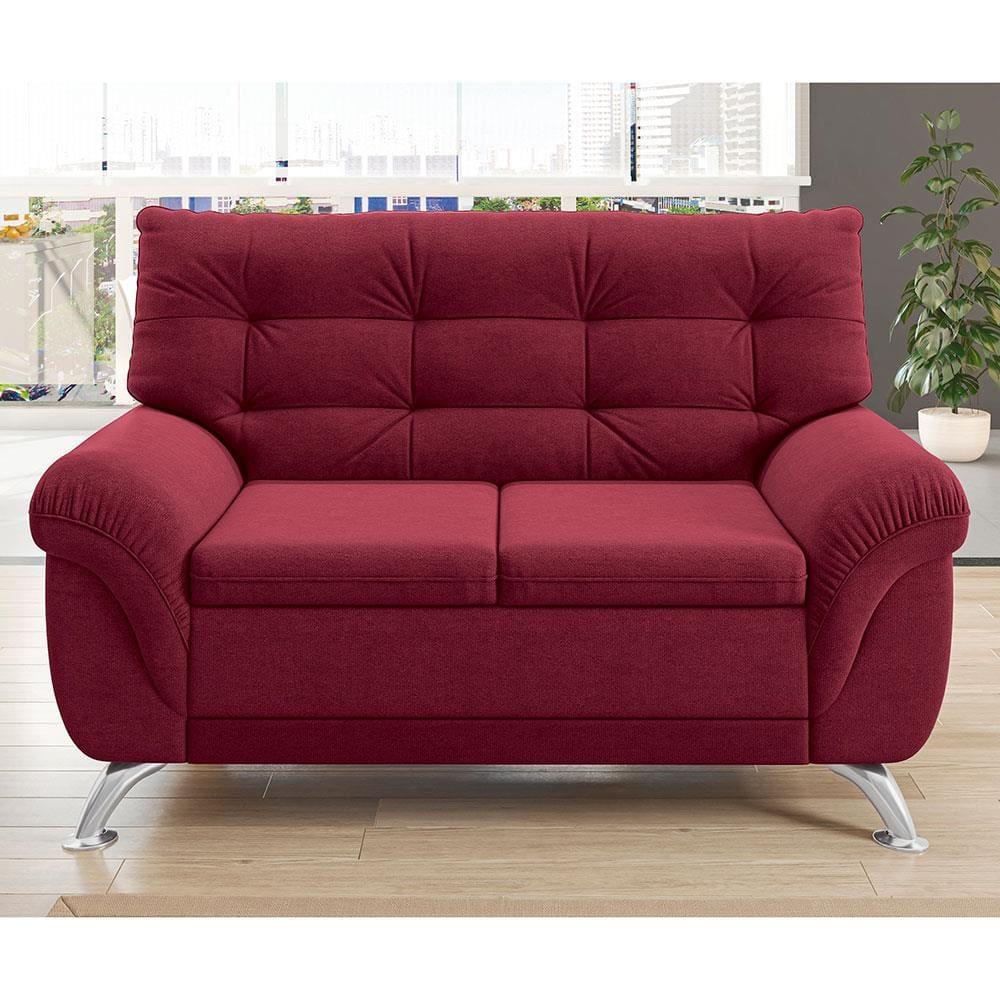 Sofá 3 e 2 Lugares Linoforte Arezzo Revestido em Tecido Suede com Larguras de 202cm e 152cm - 4