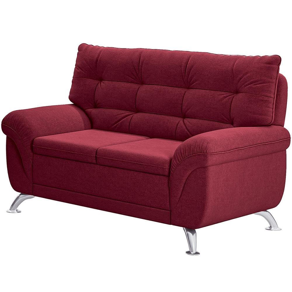 Sofá 3 e 2 Lugares Linoforte Arezzo Revestido em Tecido Suede com Larguras de 202cm e 152cm - 8