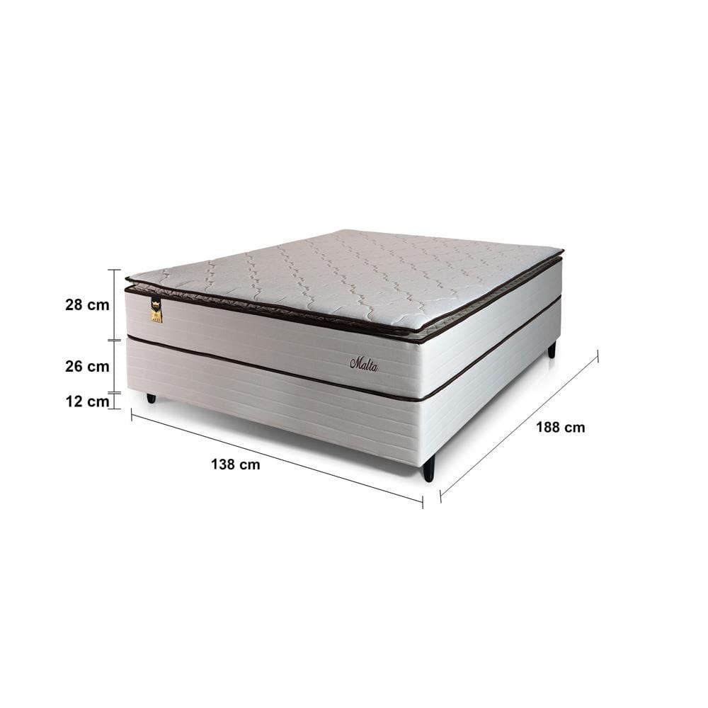 Cama Box Casal Hellen Malta Linho com Molas Ensacadas e Espuma D26 66x138x188cm - Bege - 4
