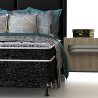 Cama Box de Solteiro Probel Guarda Costas Espuma D23 52x88x188cm - Branco/Preto - 5