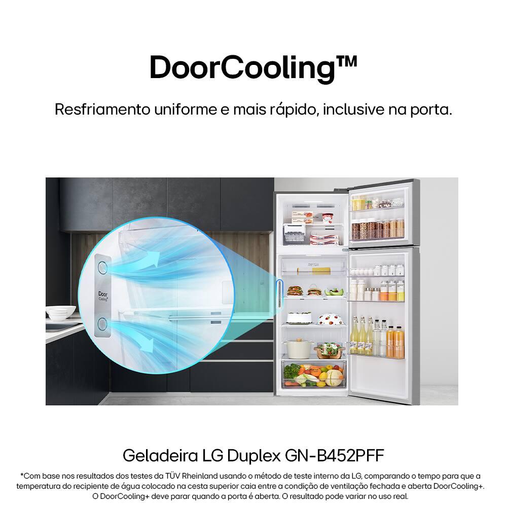 Geladeira LG Frost Free GN-B452PFF Duplex com Tecnologia Smart Inverter, Linear Cooling e DoorCooling Inox Look - 461 litros - 9