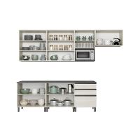 Cozinha Completa Bartira Cristal com 10 Portas, 3 Gavetas e 6 Prateleiras - 300cm de Largura - 3