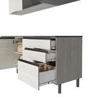 Cozinha Completa Bartira Cristal com 10 Portas, 3 Gavetas e 6 Prateleiras - 300cm de Largura - 5
