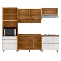 Cozinha Completa Bartira Amazonita com 9 Portas, 4 Gavetas e 7 Prateleiras - 271,2cm de largura - 2