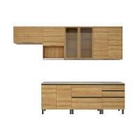 Cozinha Completa Bartira Cristal 300cm com 8 Portas 5 Gavetas e Nicho Micro-ondas - 2