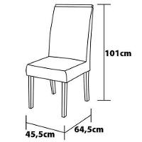 Mesa de Jantar Retangular DJ Móveis Raquel Plus com 6 Cadeiras Revestidas em Suede e Veludo - 6