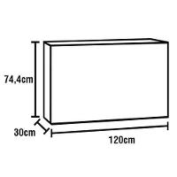 Cozinha Completa Bartira Amazonita com 8 Portas, 1 Gaveta e 4 Prateleiras - 280cm de largura - 9