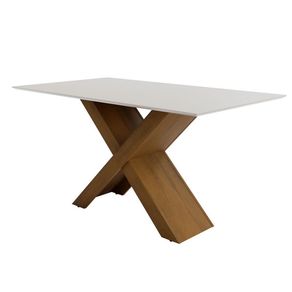 Mesa de Jantar Retangular Dobuê Dubai Light 160x90cm com 6 Cadeiras Estofadas Revestidas em Tecido Veloplus - 3