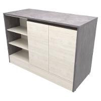 Cozinha Completa Bartira Cristal com 10 Portas, 5 Gavetas, 9 Prateleiras e Bancada Gourmet - 300cm de Largura