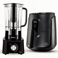 Fritadeira Elétrica Sem Óleo Air Fry Philco PFR15PG Gourmet Gold 4,3L Preta + Liquidificador PH900 Preto 1200W com 12 Velocidades - 1