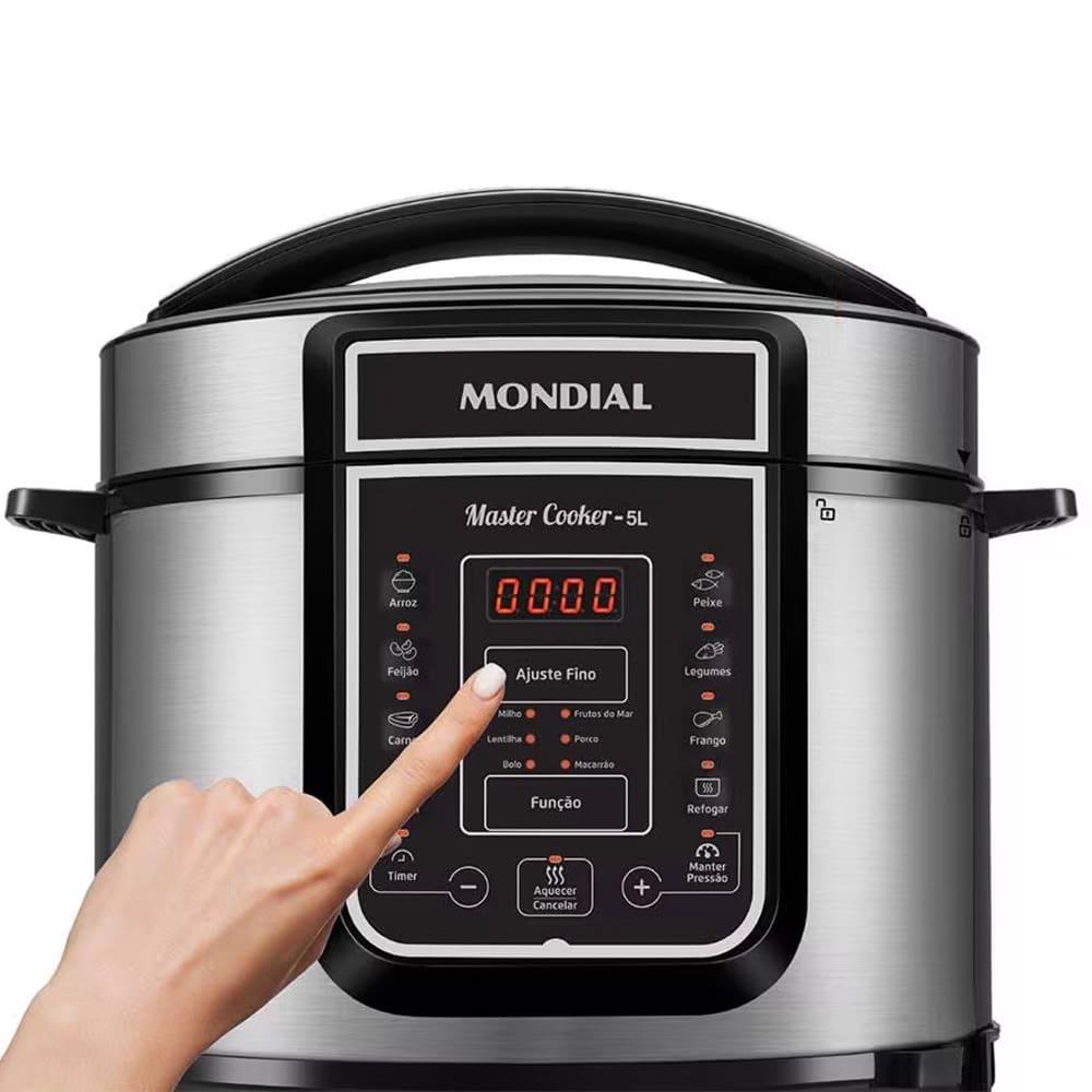 Fritadeira Elétrica Sem Óleo Air Fryer Mondial Family AFN40FB 4 L – Preta + Panela Elétrica de Pressão Digital Master Cooker PE-38 5L – Preta - 2