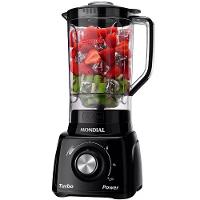 Fritadeira Elétrica Sem Óleo Air Fryer Mondial AFN40BI 4L - Preta/Inox + Liquidificador Mondial Turbo Power L-99 FB 500W com 3 Velocidades - Preto - 3