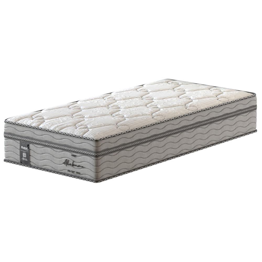 Cama Box Solteiro Probel Alabama com Euro Pillow e Molas Ensacadas 68x88x188 cm - Branco/Cinza - 8