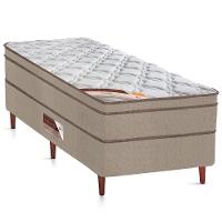Cama Box Solteirão Castor Revolution com Molas Ensacadas 66x96x203cm – Branco/Bege - 1