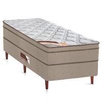 Cama Box Solteirão Castor Revolution com Molas Ensacadas 66x100x200cm – Branco/Bege - 1